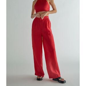 Elegant Red Wide Leg Pants